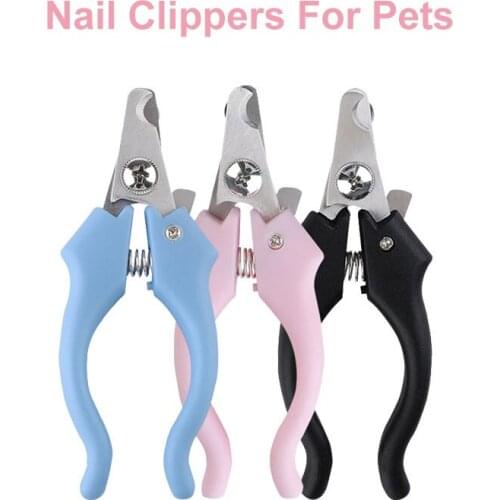 Pet nail cut cat dog nail clamp set Beauty stainless steel cat dog nail tongs dog cat nail scissors