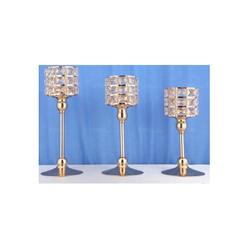 New crystal candlestick road lead three european-style creative furnishings wine shop owner table ornaments wedding