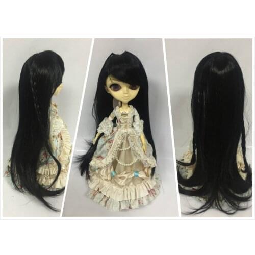 Tang kou doll Wig (black hair) suitable for 1/4 doll,BB girl,58cm BJD doll 14