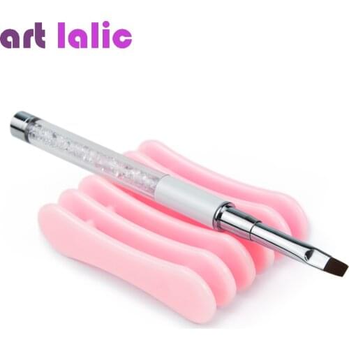 Nail Art Brushes Pen Holder Stand for 5PCS Makeup Nail Art Brush Pens Tools Rose Pink Tray More Colors Choice