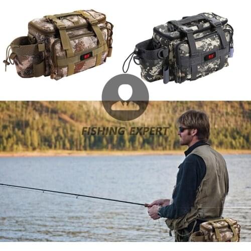 Fishing Bags Outdoor Multifunctional Fishing Lure Bag Waterproof Pocket Fish Gear Camouflage Camping Fishing Tackle Easy To Take