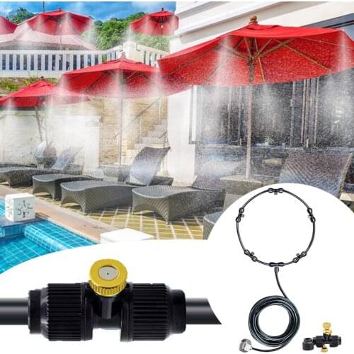 Misting System Patio Lawn Sprayer Kits Mister Nozzles 3/4 Inch Connector for Garden Outside Patio Pool
