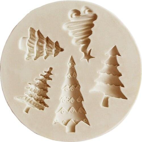 Aouke Christmas tree series silicone mold fondant cake mold chocolate candy clay mold kitchen cooking tools J103