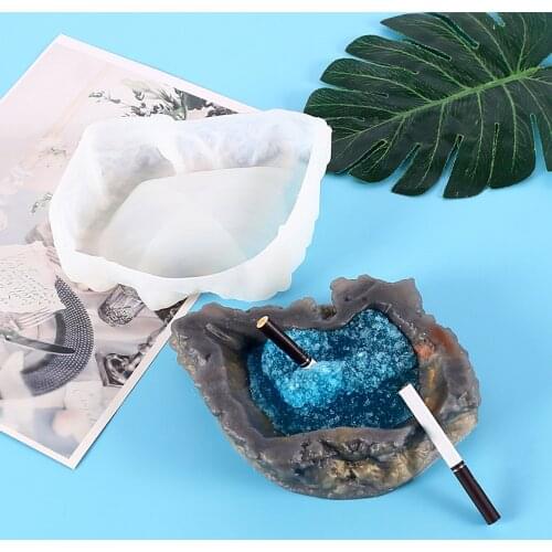 Silicone Mold Ashtray Resin Mold Ash Tray For DIY Resin UV Crystal Epoxy Crafts Crystal Ashtray Making Tool Home Decoration