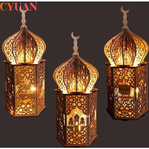 EID Party LED Lamp Lights EID Mubarak Ramadan Decoration Home Ramadan Kareem Hanging Lantern Islam Muslim Event Party Supplies