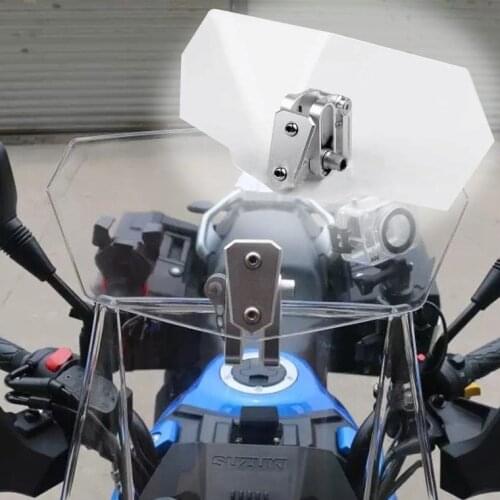 Universal Adjustable Airflow Windscreen Wind Deflector Windshield Motorcycle Parts For Suzuki Yamaha Honda Kawasaki