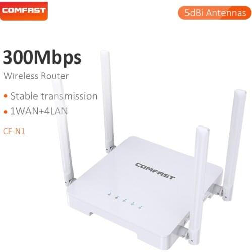 Wi fi Router 300Mbps 4*LAN 2.4Ghz With 4 Antenna Home Wifi Coverage White Wireless Repeater Amplifiers Routers CF-N1