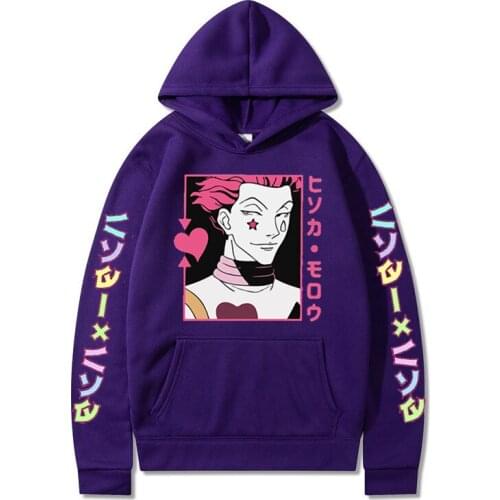 Japanese Anime Hoodies Hunter X Hunter Men Women Pullovers Hoodie Sweatshirts Killua Zoldyck Hisoka 90s Hoody Tops Mens clothing