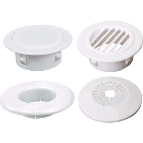 1/2pcs Air Conditioning Pipe Hole Decorative Cover Round Plastic Wall Vent Wire Pipe Plug Home office Hotel Furniture Hardware