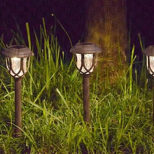 2PCS Led Outdoor Lighting Lights Solar Brown Lawn Lights Lawn Solar Christmas Garden Fence Decoration Street Lamp Garden Light