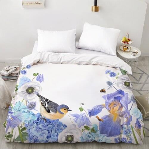 3D Duvet cover Quilt/Blanket/Comfortable Case Luxury Bedding 135 140x200 150x200 200x220 for Home Nordic rustic style bird