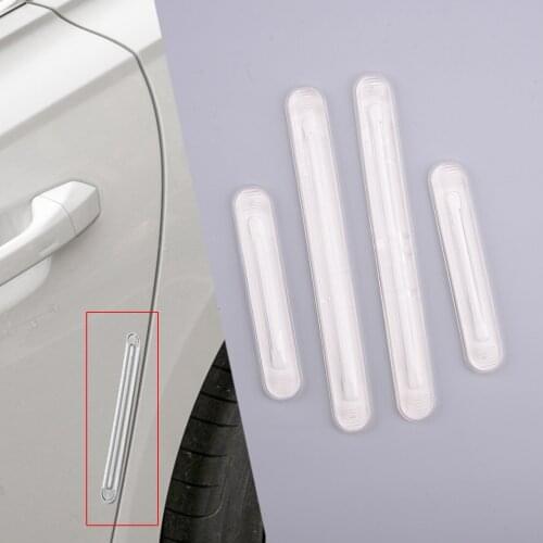 4Pcs/Set Universal Clear Car Door Edge Scratch Anti-collision Protector Guard Strip Styling Decoration