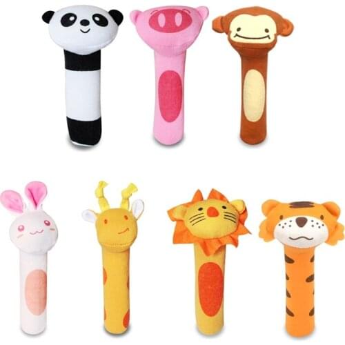 77HD Newborn Plush Rattle Bell Interactive Baby Toy Baby Rattle for early Education