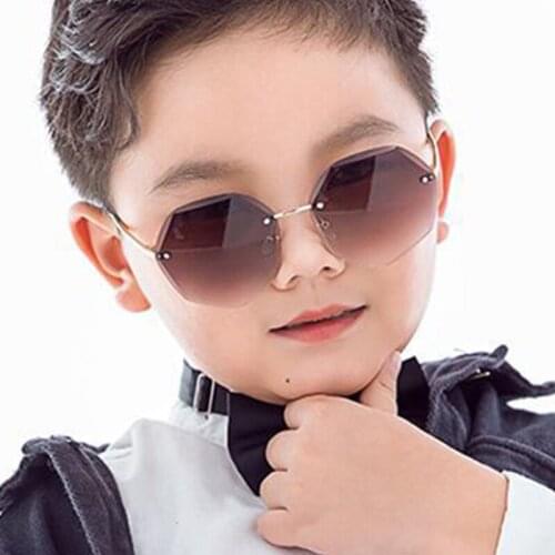 Child Kids Sunglasses Round Metal Frameless Sunglasses High Quality Children Sunglasses for Boys Girls Baby Oculos Mascul