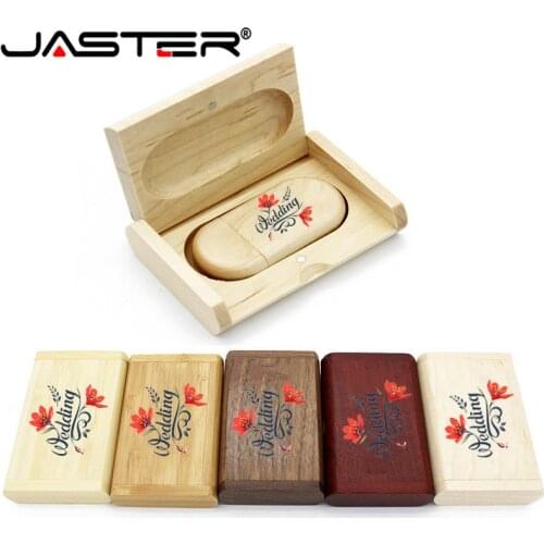 JASTER wholesale High Quality Wooden Logo Engrave Wood USB Flash Drive 4GB 8GB 16GB 32GB Flash Memory Card Pen Drive