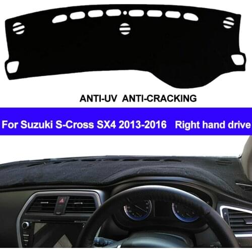 TAIJS Car Dashboard Cover Dash Mat For Suzuki S-Cross S Cross SX4 2013 2014 2015 2016 Auto DashMat Carpet Pad Right Hand Drive