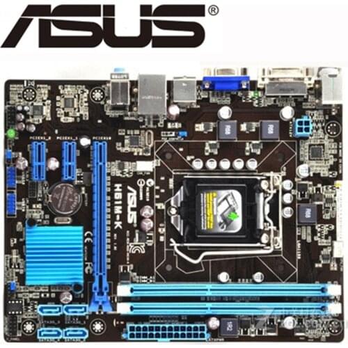 LGA 1155 For Intel H61 ASUS H61M-K Original Motherboard DDR3 16G H61M K Desktop Mainboard PCI-E X16 SATA II Systemboard VGA Used