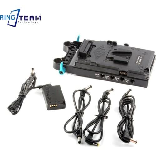 LP-E17 Dummy Battery DR-E17 DC Coupler+ V Mount Plate for Canon EOS M3 M5 M6 M6 Mark II