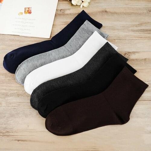 Miaoxi 6 Pairs/lot New Quality Elasticity Autumn Winter Casual Men Sock Business Style Autumn Solid Warm Socks For Men Top Sale