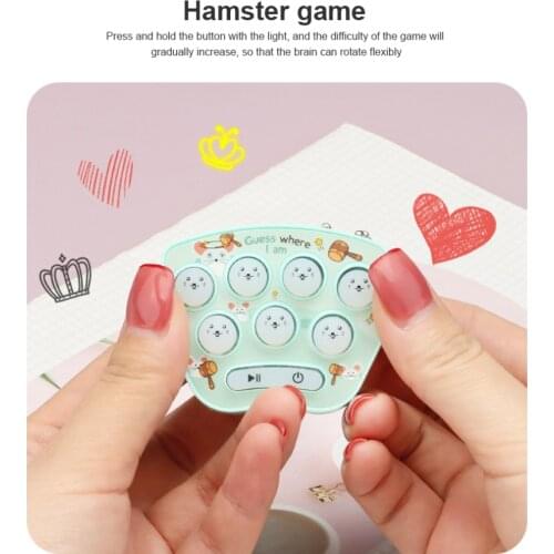 Mini Hand-held Hamster Toy Game Machine Creative Interactive Game Baby Memory Training Memory Game Machine For Kids Childen Gift