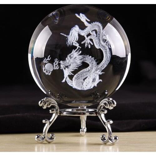 GOOD # Southeast Asia Thailand HOME 3D Crystal Dragon multipurpose FENG SHUI Amulet talisman Carving statue