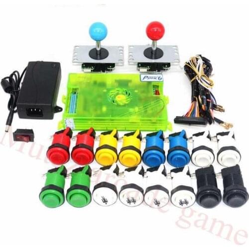 Hot sell PD Box 6 DIY Arcade Kit Push Buttons Joysticks Arcade Machine 2 Joysticks DIY Kit Bundle for Home version game console