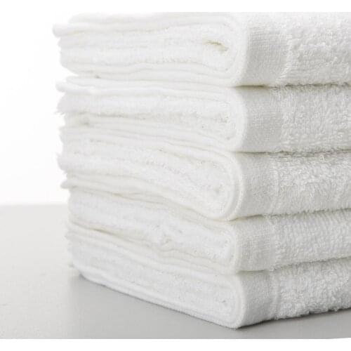 Water-absorbent Cotton Bath Beach Towels White Hotel Towel Set Face Towel For Adults Bathroom Home Washcloths 73*33cm