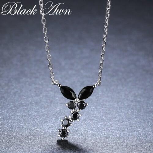 2021 New Butterfly Romantic Arrive 925 Sterling Silver Fine Jewelry Trendy Flower Engagement necklaces & pendants for Women K014