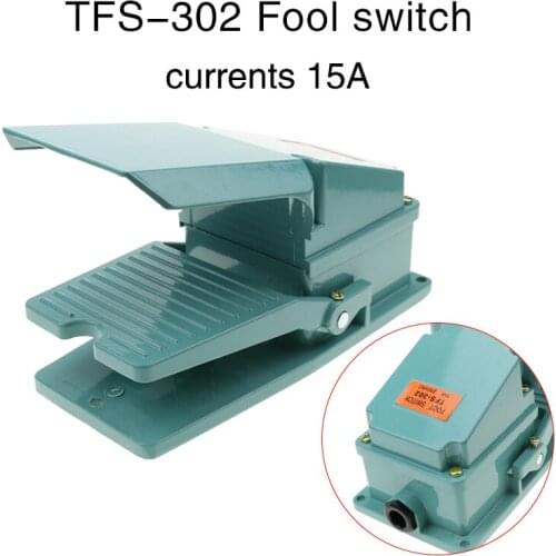 Treadle Foot switch controller self-reset tfs-302 power switch aluminum shell cover silver contact 15A250V