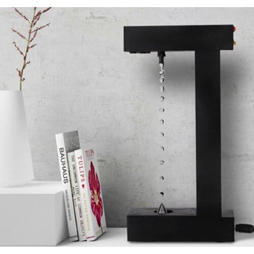 Anti-Gravity Time Hourglass Water Drops Fountain Lamp Creative Desk Lamp Backflow Bedroom Decor Black Technology Birthday Gift