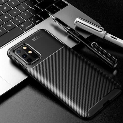 For Oneplus 8T 8 7 Pro Shockproof Case Rugged Carbon Fiber TPU Silicone Protective Case for One Plus Nord N10 N100 Back Cover