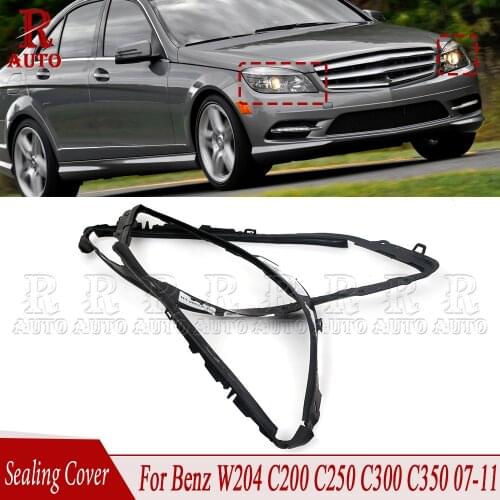 R-AUTO Car Headlight Trims Sealing Cover For Mercedes-Benz W204 C200 C250 C300 C350 C230 C280 2007-2011 2048260991 2048261091
