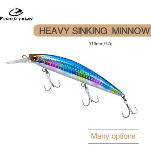 1PCS Minnow Fishing Lure 110MM 37G High Quality Hooks Fish Wobbler Tackle Crankbait Artificial Japan Hard Bait Swimbait Pesca