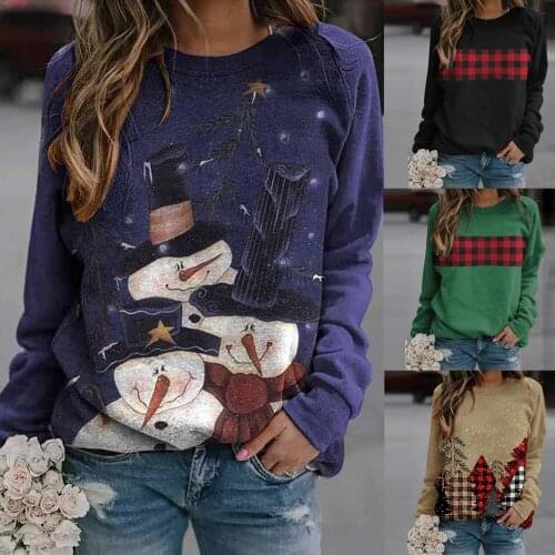Women Autumn Winter Christmas Sweater Ladies Knitted Jumper Pullover Women Sweater Snowflake Print Sweaters And Pullovers
