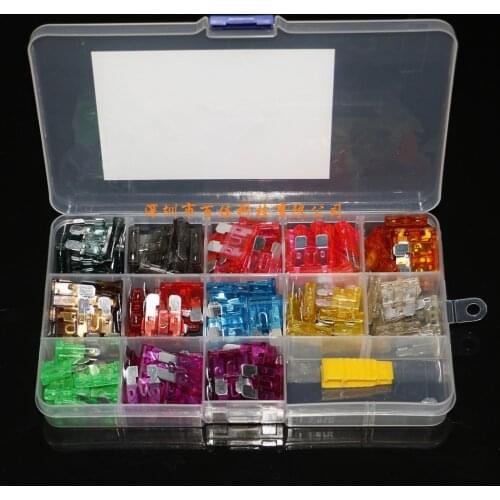 130pcs 13 kinds specifications × 10Pcs car insurance insert, fuse clip box, insert medium fuse box