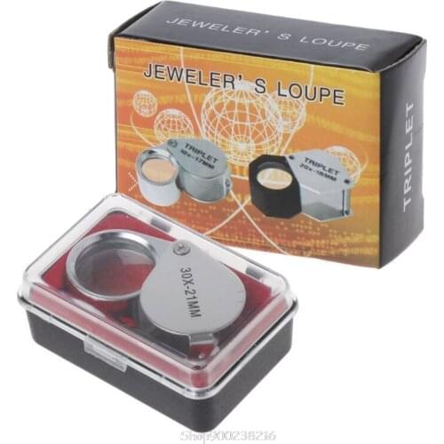 Jewelry Diamond Eye Loupe Magnifier Magnifying Glass Triplet Jewelers 30x21mm Au19 20 Dropship