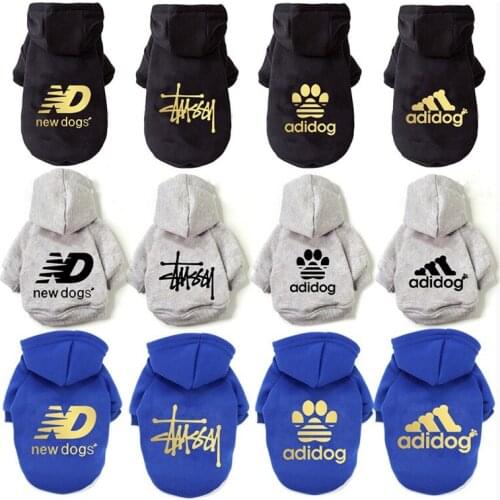 Winter Dog Clothes Designer Warm Pet Dog Hoodies Letter Fashion For Puppy Small And Medium Cotton Sweatshirt French Bulldog