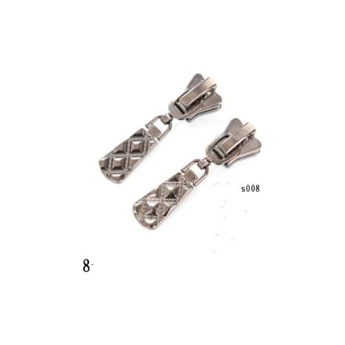 01 Top grade metal zipper head No.8 resin clothes lock copper zipper head nylon jacket chain head accessories
