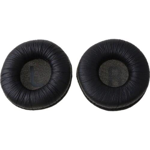 1Pair Replacement Memory Foam Earpads Wrinkled Leather Ear Cushions Cover Repair Parts for Logitech h600 609 340 h760 G99B