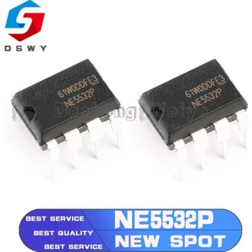 10PCS NE5532P DIP8 NE5532 DIP 5532P Audio Operational Amplifier DIP-8 New and Original IC