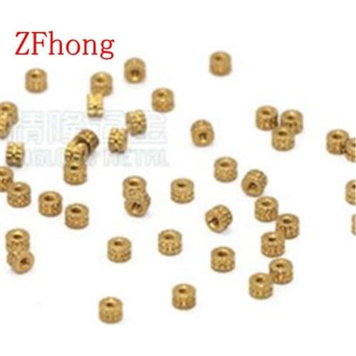 100PCS M1 1mm brass insert nut / knurled nut / round nut for injection moulding