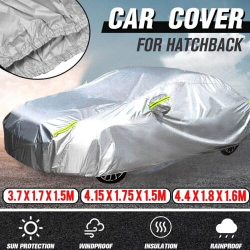 190T Universal For Sedan Hatchback Full CAR Cover Waterproof Anti UV Sunshade Outdoor Protector Case Auto Dustproof Cover