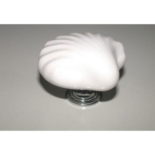 24pcs lot free shipping oceanic shells ceramic cabinet knob