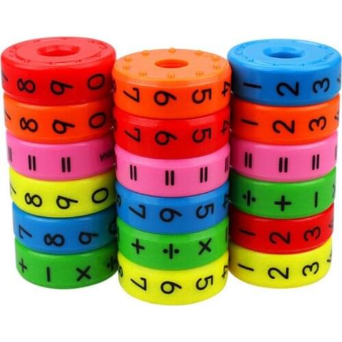 6 Pieces Magnetic Montessori Kids Preschool Educational Plastic Toys For Children Math Numbers DIY Assembling Puzzles Boys Girls