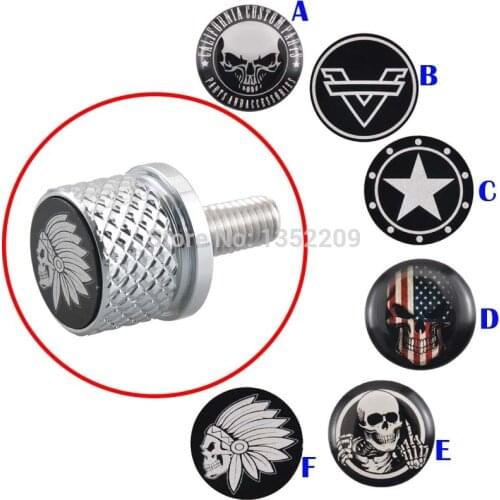 8mm Stainless Steel Motorcycle Quick Seat Release Skull Bolt Screw Fits For Indian Scout All Year New Chrome