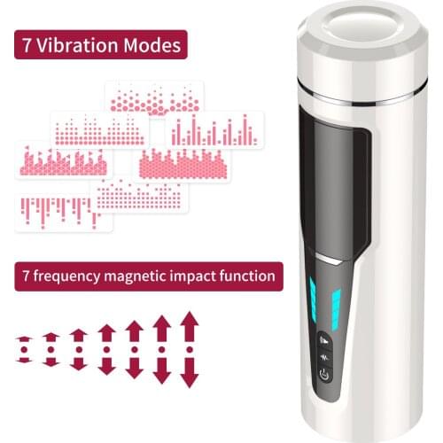 Automatic Male Masturbator Cup Masturbation Hand Free Vibrator Retractable Vaginal Sex Toy vagina for masturbateor Men