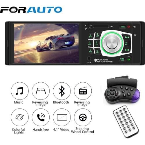 4.1" Car MP5 Player TF USB AUX Support Bluetooth Stereo In-dash Audio Radio FM 7 Colors Backlight 12V 4012B Auto Accessories