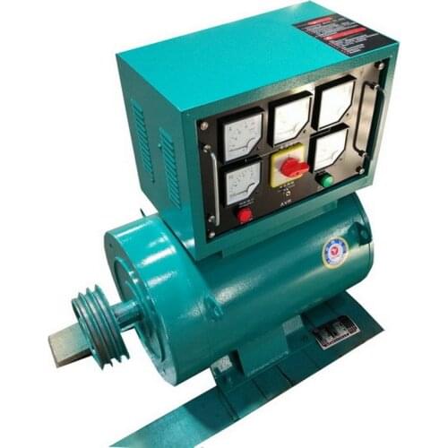 30KW Full Copper Generator Stand-Alone Cast Iron Diesel Generator Alternator 1500r 400V 50HZ + Voltage Regulator + Belt Pulley