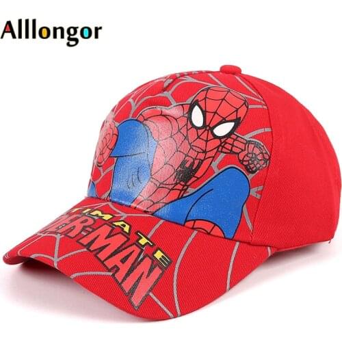 Boys Baseball Cap Kids New 2020 Spring Summer Cartoon Print Black Red Baby boy Girl Hats Hip Hop Snapback Childrens Caps