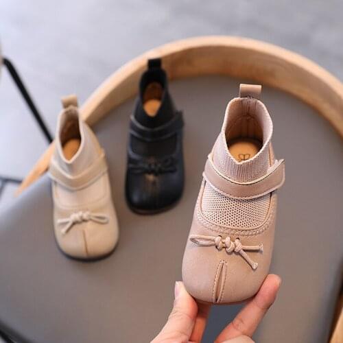 Baby Sweet Shoes New Autumn Winter Girls Boots Childrens Pu Leather Mesh Princess Rubber Flat Boots Kids Casual Shoe Toddler